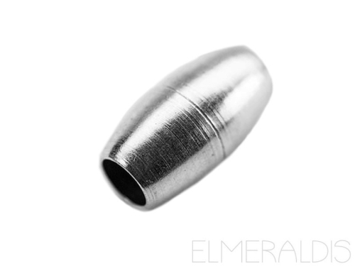 5mm Magnetverschluß Zamak rund Silver silberfarben