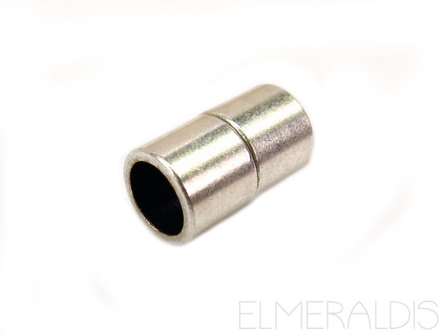 6mm Magnetverschluß rund silberfarben matte Metall