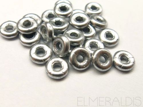 O Beads® Aluminium Silver Matte 2 g Glasperlen