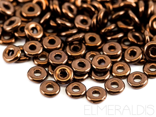 O Beads® Jet Bronze Dark böhmische Glasperlen 2 g