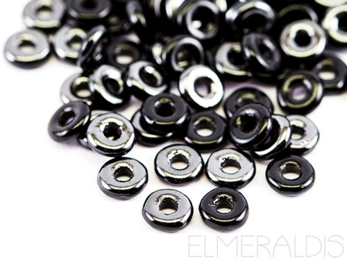 O Beads® Jet Vacuum Hematite schwarz black 2 g