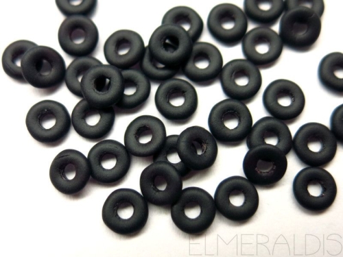 O Beads® Jet Matte schwarz 2 g Glasperlen