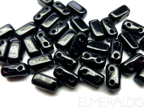 25 CzechMates™ Bricks Jet schwarz black 6mm