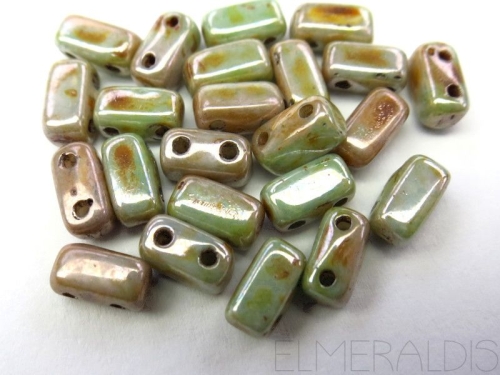 25 CzechMates™ Bricks Ultra Luster Green 6mm