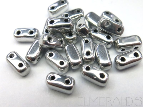 25 CzechMates™ Bricks Silver Silber 6mm