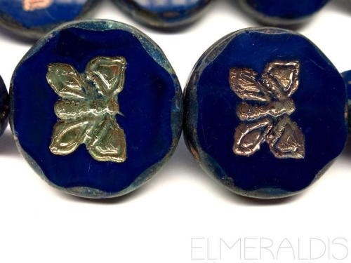 1x Butterfly Coin Cobalt Picasso