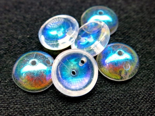 Piggy Beads Crystal AB kristallklar Glasperlen 25x