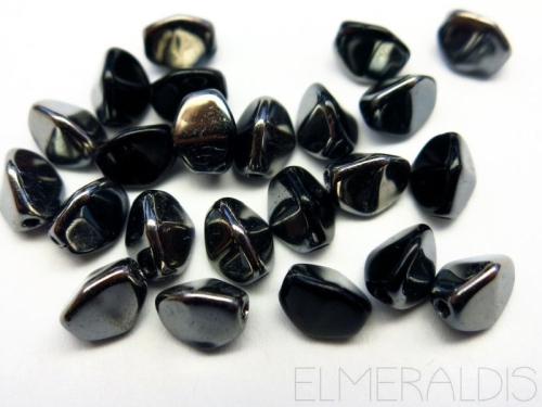 5 g Pinch Beads Jet Chrome Glasperlen