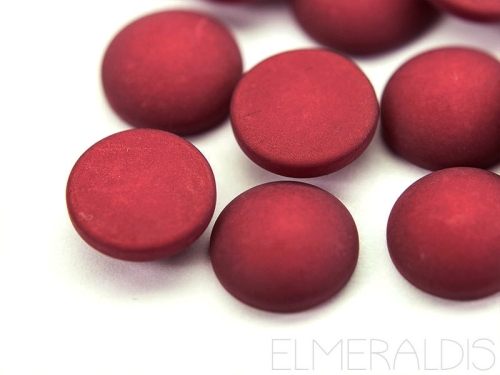 12mm Cabochons Polaris matt Bordeaux weinrot 10x