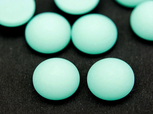 12mm Cabochons Polaris matt Hell Türkis Aqua 10x