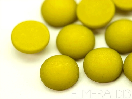 12mm Cabochons Polaris matt Olive grün olivine 10x
