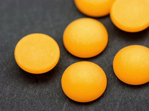 12mm Cabochons Polaris matt Safran orange gelb 10x