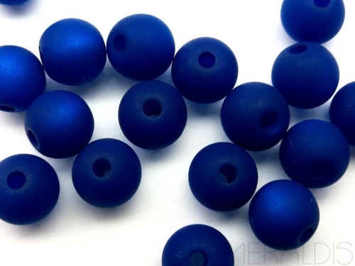 4mm 10x Polaris Perlen matt nachtblau