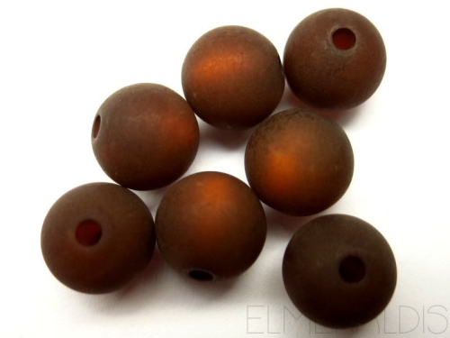 4mm 10x Polaris Perlen matt dunkelbraun