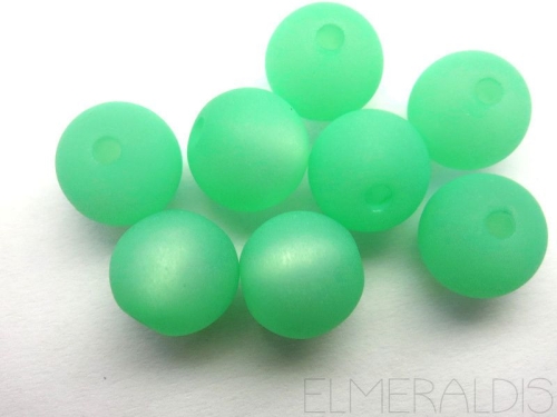 4mm 10x Polaris Perlen matt mint grün