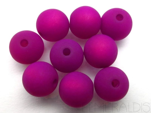 6mm 10x Polaris Perlen matt lila purple