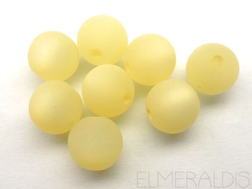 6mm 10x Polaris Perlen matt champagner creme