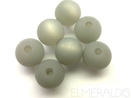 6mm 10x Polaris Perlen matt grau