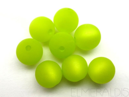 8mm 10x Polaris Perlen matt apfelgrün