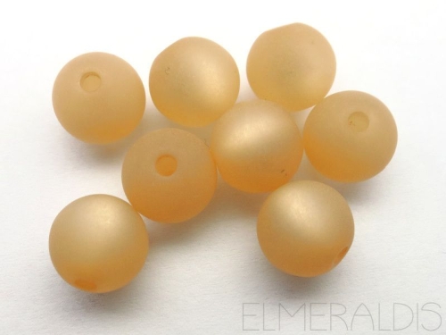 10mm 10x Polaris Perlen matt Walnuss beige