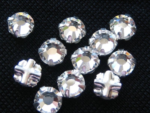 4mm Roses Montées Crystal klar SS16 Glasperlen 10x