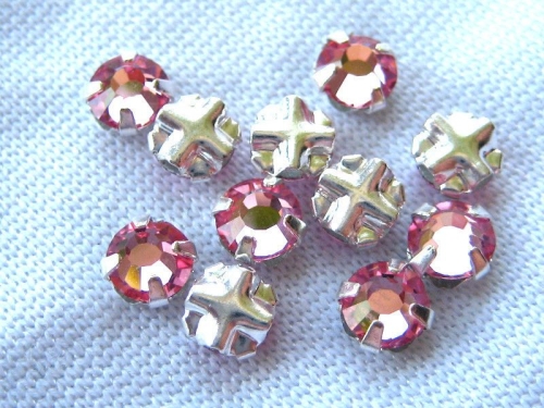 4mm Roses Montées Rosaline SS16 Glasperlen 10x