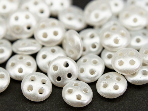 6mm CzechMates™ QuadraLentil White Snow Pearl 5g