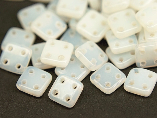 6mm CzechMates™ QuadraTile Alabaster 5g ca. 35x