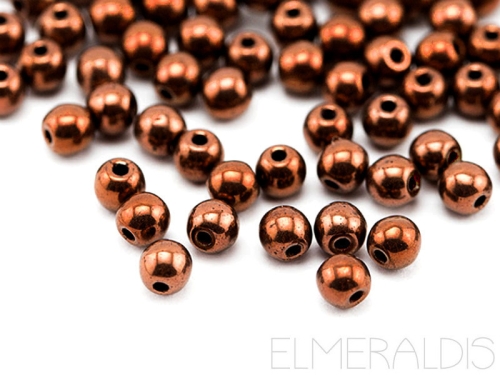 2mm Glasperlen Jet Bronze Dark dunkelbraun 150x