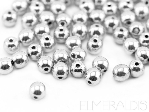 3mm Glasperlen Crystal Labrador Full Silver 50x