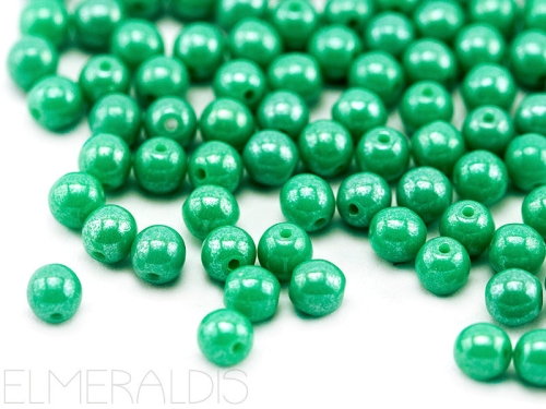 4mm Glasperlen Jade Luster Green Turquoise 50x
