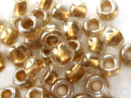 7/0 Rocailles Matubo™ Gold Copper Lined Crystal 10g