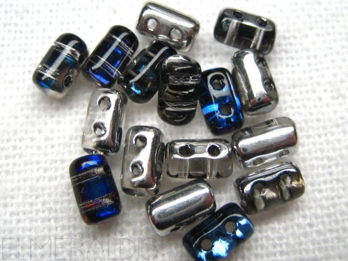 3 x 5mm 10g Rulla Beads Crystal Heliotrope