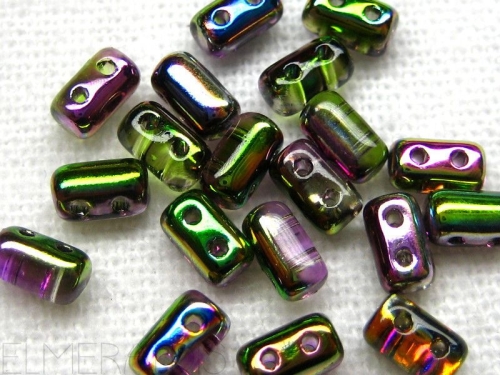 3 x 5mm 10g Rulla Beads Magic Violet Green
