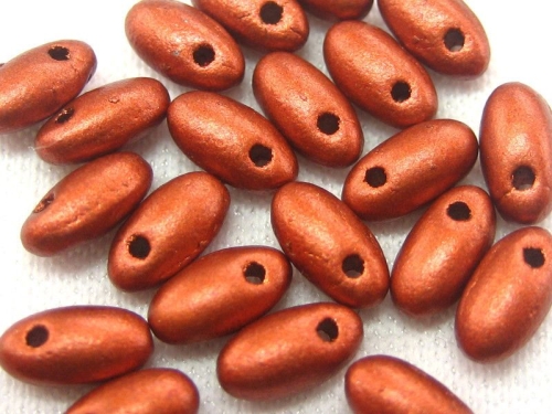 6mm 10g Rizo Beads Matte Metallic Dark Copper