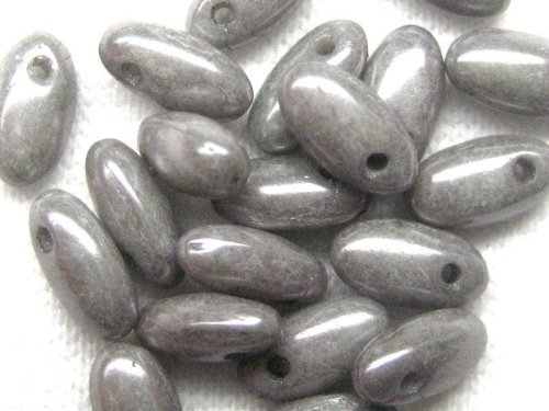 6mm 10g Rizo Beads Grey Luster