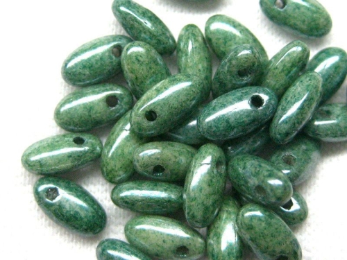 6mm 10g Rizo Beads Green Luster