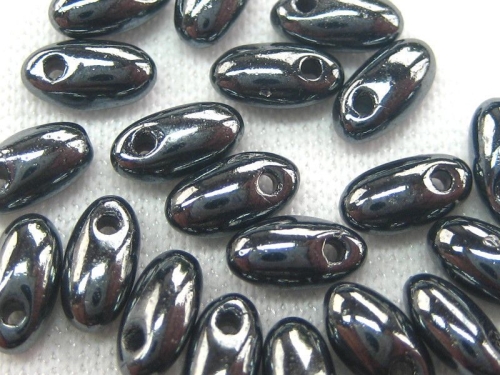 6mm 10g Rizo Beads Metallic Hematite
