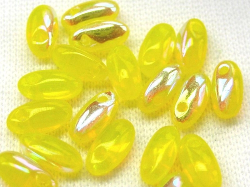 6mm Rizo Beads Lime AB Glasperlen 10g