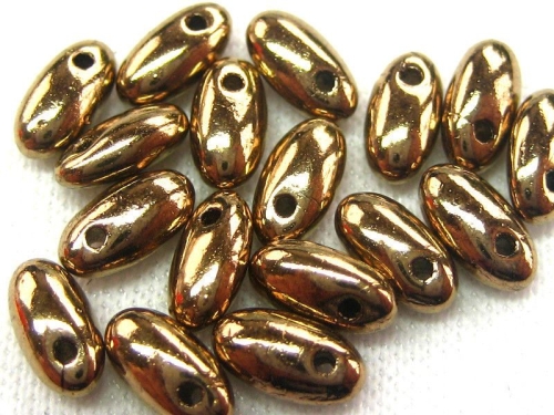 6mm Rizo Beads Gold Bronze Glasperlen 10g