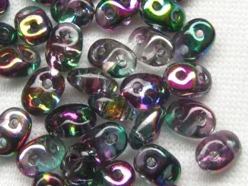 10g Super Duos Coated Crystal