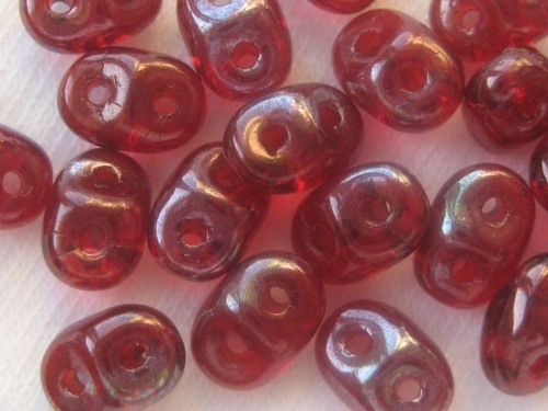 10g Super Duos Luster Metallic Siam Ruby