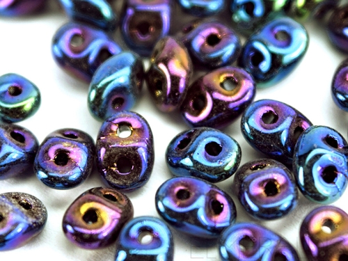 10g Super Duos Iris Blue Metallic blau