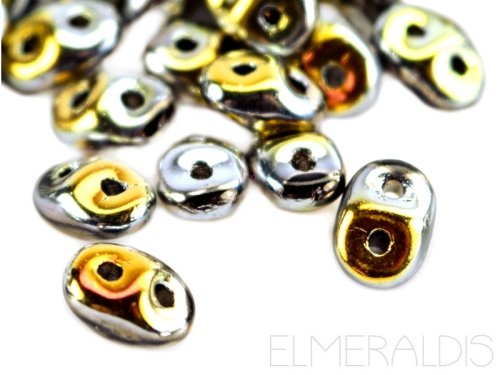 SuperDuos Jet Full Marea Metallic Edelstahl goldfarben 10g