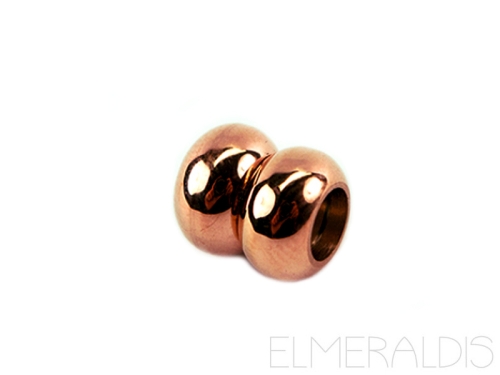 4 mm Magnetverschluß Edelstahl rund rose gold