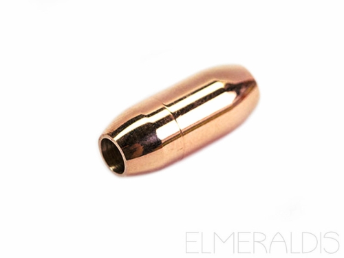 4mm Magnetverschluß Edelstahl oval Farbe Rosegold