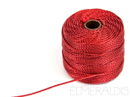 S-LON TEX210 Bead Cord Red Hot dunkelrot 70m