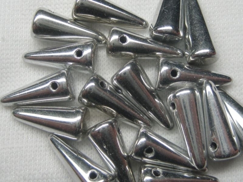 4x10mm 10x Spikes Silver Silber