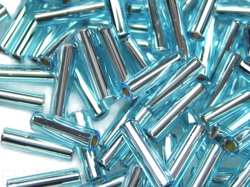 15mm Stiftperlen PRECIOSA Aqua Silbereinzug Hellblau 10g
