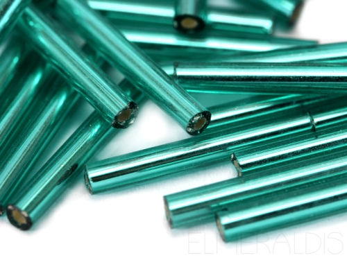 15mm Stiftperlen PRECIOSA Turquoise Silbereinzug Türkis Petrol 10g